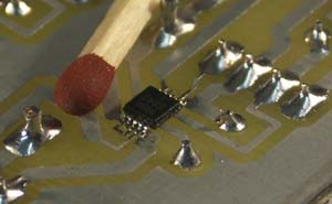 Gr&ouml;&szlig;envergleich mit Streichholz