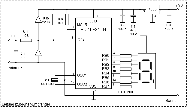 Stromlaufplan des Empf&auml;ngers